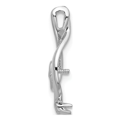 14K White Gold Pearl Diamond Pendant Mounting – view 2
