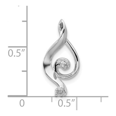 14K White Gold Pearl Diamond Pendant Mounting – view 3