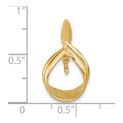 14K Yellow Gold Pearl Diamond Pendant Mounting – view 3