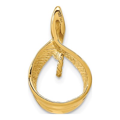14K Yellow Gold Pearl Diamond Pendant Mounting – view 4