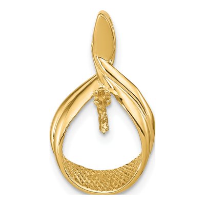 14K Yellow Gold Pearl Diamond Pendant Mounting