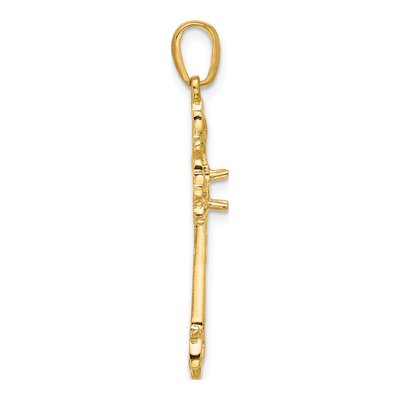 14K Yellow Gold Cross Slide Pendant Mounting – view 3