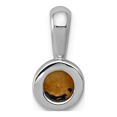 14K White Gold Citrine Bezel-Set Pendant – view 4
