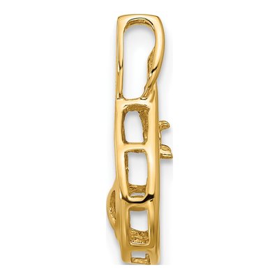 14K Yellow Gold Pearl Diamond Pendant Mounting – view 2