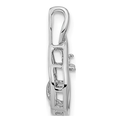 14K White Gold Pearl Diamond Pendant Mounting – view 2