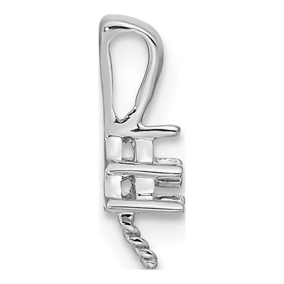 14K White Gold Pearl Diamond Pendant Mounting – view 2