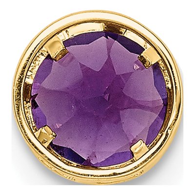 14K Yellow Gold Amethyst Bezel Slide Pendant – view 3