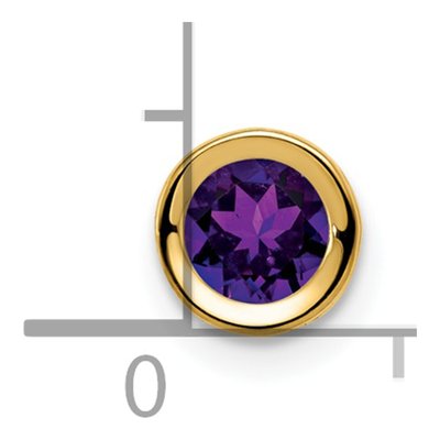 14K Yellow Gold Amethyst Bezel Slide Pendant – view 4