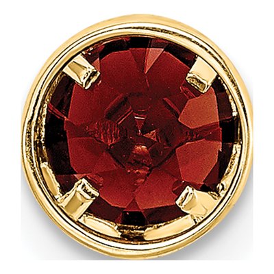 14K Yellow Gold Garnet Round Bezel Slide Pendant – view 3