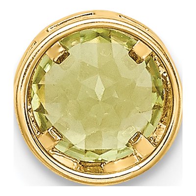 14K Yellow Gold Peridot Bezel Slide Pendant – view 3