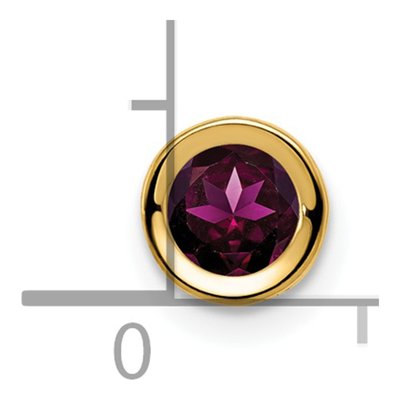 14K Yellow Gold Rhodolite Garnet Slide Pendant – view 2