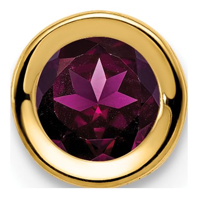 14K Yellow Gold Rhodolite Garnet Slide Pendant