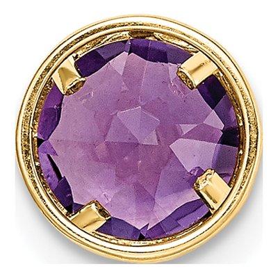 14K Yellow Gold Amethyst Bezel Slide Pendant – view 3