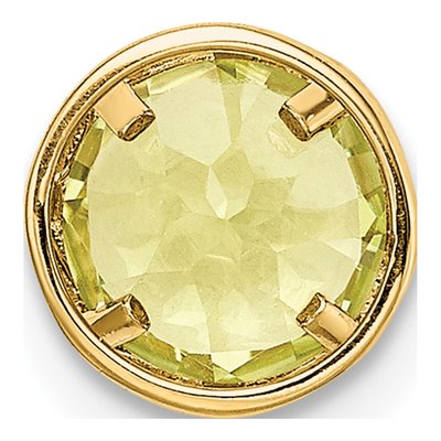 14K Yellow Gold Peridot Bezel Slide Pendant – view 4