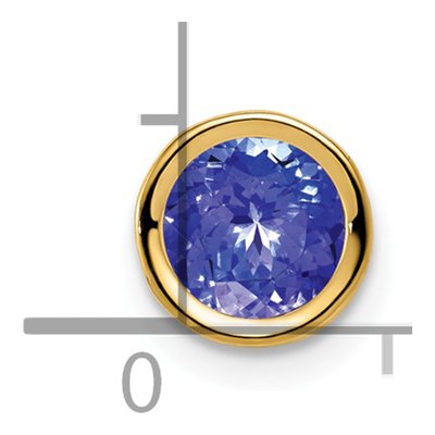 14K Yellow Gold Tanzanite Bezel-Set Slide Pendant – view 2