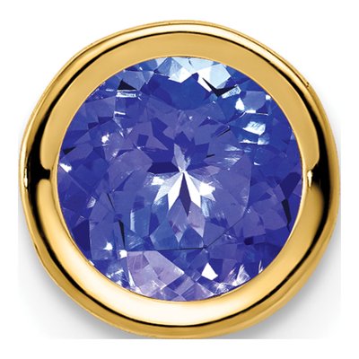 14K Yellow Gold Tanzanite Bezel-Set Slide Pendant