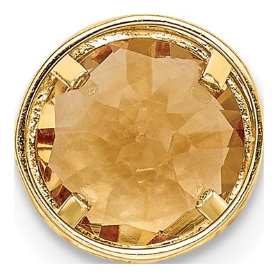 14K Yellow Gold Citrine Bezel Slide Pendant – view 3
