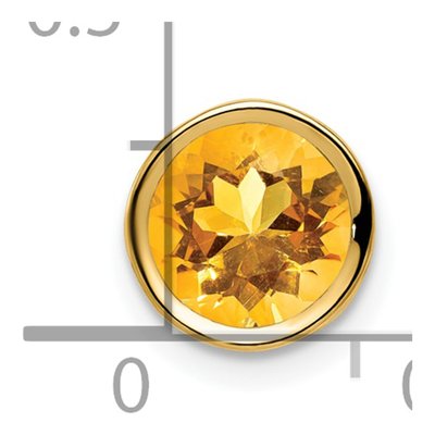 14K Yellow Gold Citrine Bezel Slide Pendant – view 4