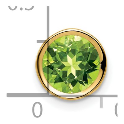 14K Yellow Gold Peridot Bezel Slide Pendant – view 4