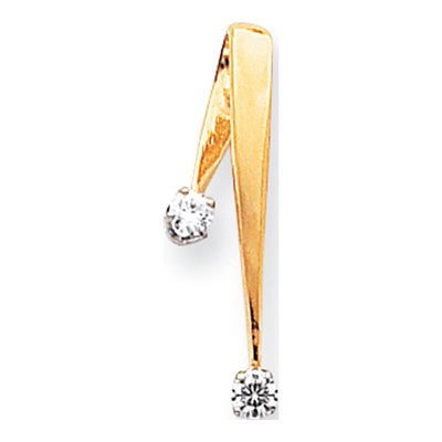 14K Yellow Gold Moissanite Fancy Pendant