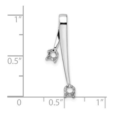 14K White Gold Two-Stone Slide Slide Mounting – view 4