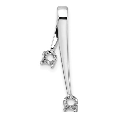 14K White Gold Two-Stone Slide Slide Mounting