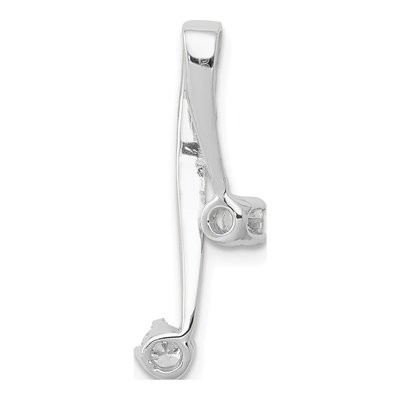 14K White Gold 1/5 ct tw Diamond Two-Stone Slide Pendant – view 4