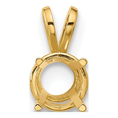 14K Yellow Gold Round Pendant Mounting