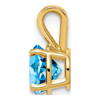 14K Yellow Gold Citrine Round Pendant – view 3