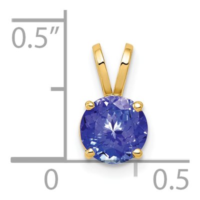14K Yellow Gold Tanzanite Natural Pendant – view 2