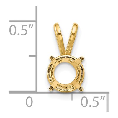 14K Yellow Gold Round Pendant Mounting – view 4