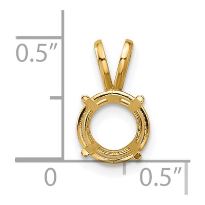 14K Yellow Gold Round Pendant Mounting – view 4