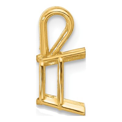 14K Yellow Gold Emerald-Cut Pendant Mounting – view 3