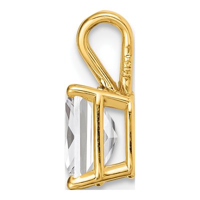 14K Yellow Gold CZ Emerald-Cut Pendant – view 2