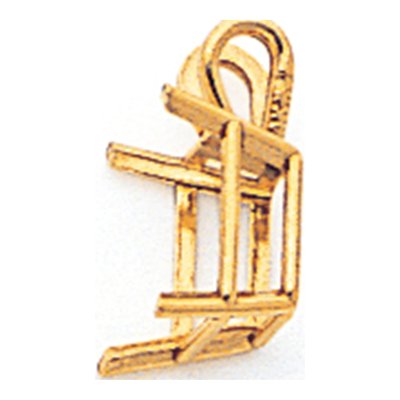 14K Yellow Gold CZ Emerald-Cut Pendant – view 2