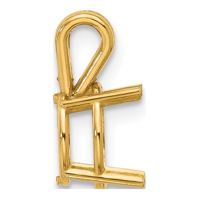 14K Yellow Gold Oval Pendant Mounting – view 3