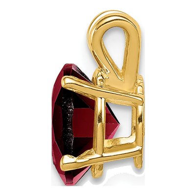 14K Yellow Gold Garnet Oval Pendant – view 2
