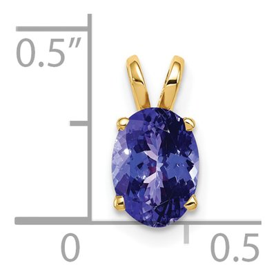 14K Yellow Gold Tanzanite Natural Pendant – view 2