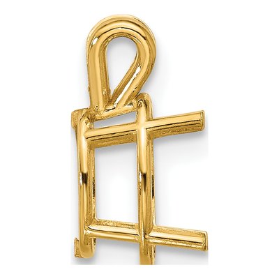 14K Yellow Gold Oval Pendant Mounting – view 3