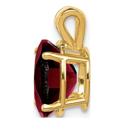 14K Yellow Gold Garnet Oval Pendant – view 2