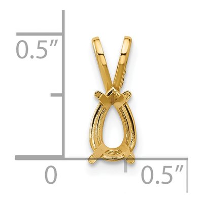 14K Yellow Gold Pear Pendant Mounting – view 3