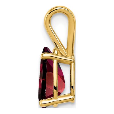 14K Yellow Gold Garnet Pear Pendant – view 3