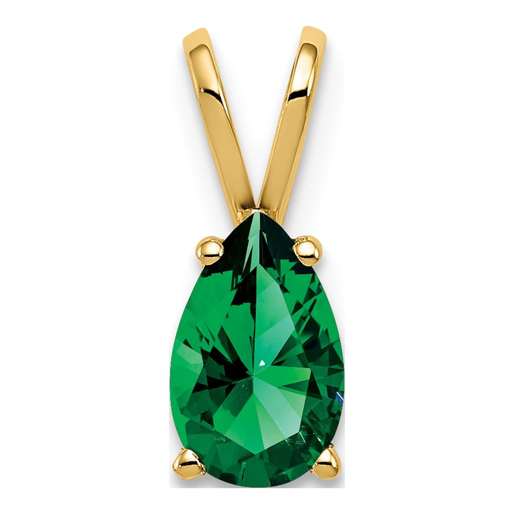14K Gold Pear Mount St. Helens Pendant