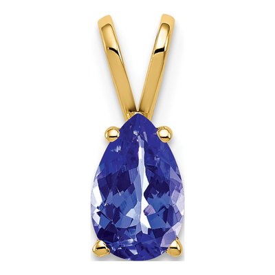 14K Yellow Gold Tanzanite Pear Pendant
