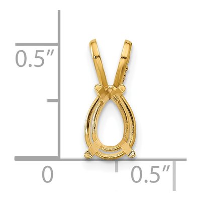 14K Yellow Gold Pear Pendant Mounting – view 4