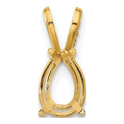 14K Yellow Gold Pear Pendant Mounting
