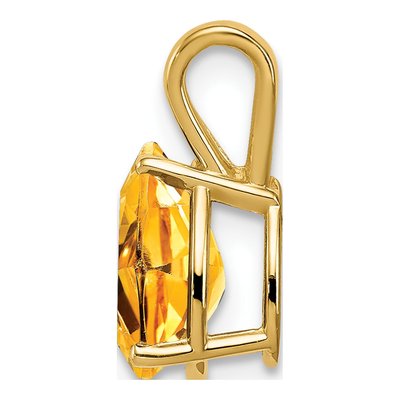 14K Yellow Gold Citrine Pear Pendant – view 2