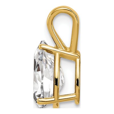 14K Yellow Gold CZ Pear Pendant – view 2