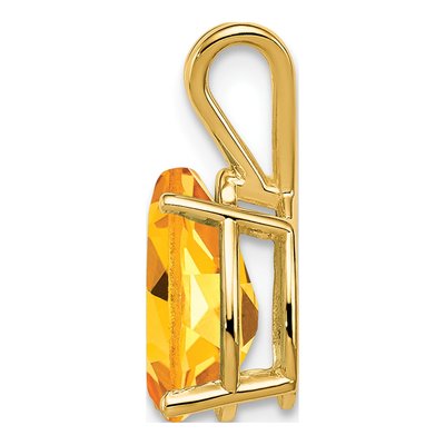 14K Yellow Gold Citrine Pear Pendant – view 2