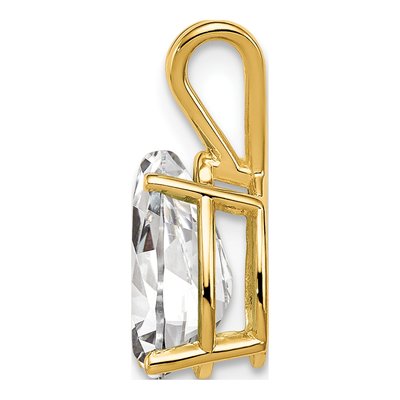 14K Yellow Gold CZ Pear Pendant – view 2